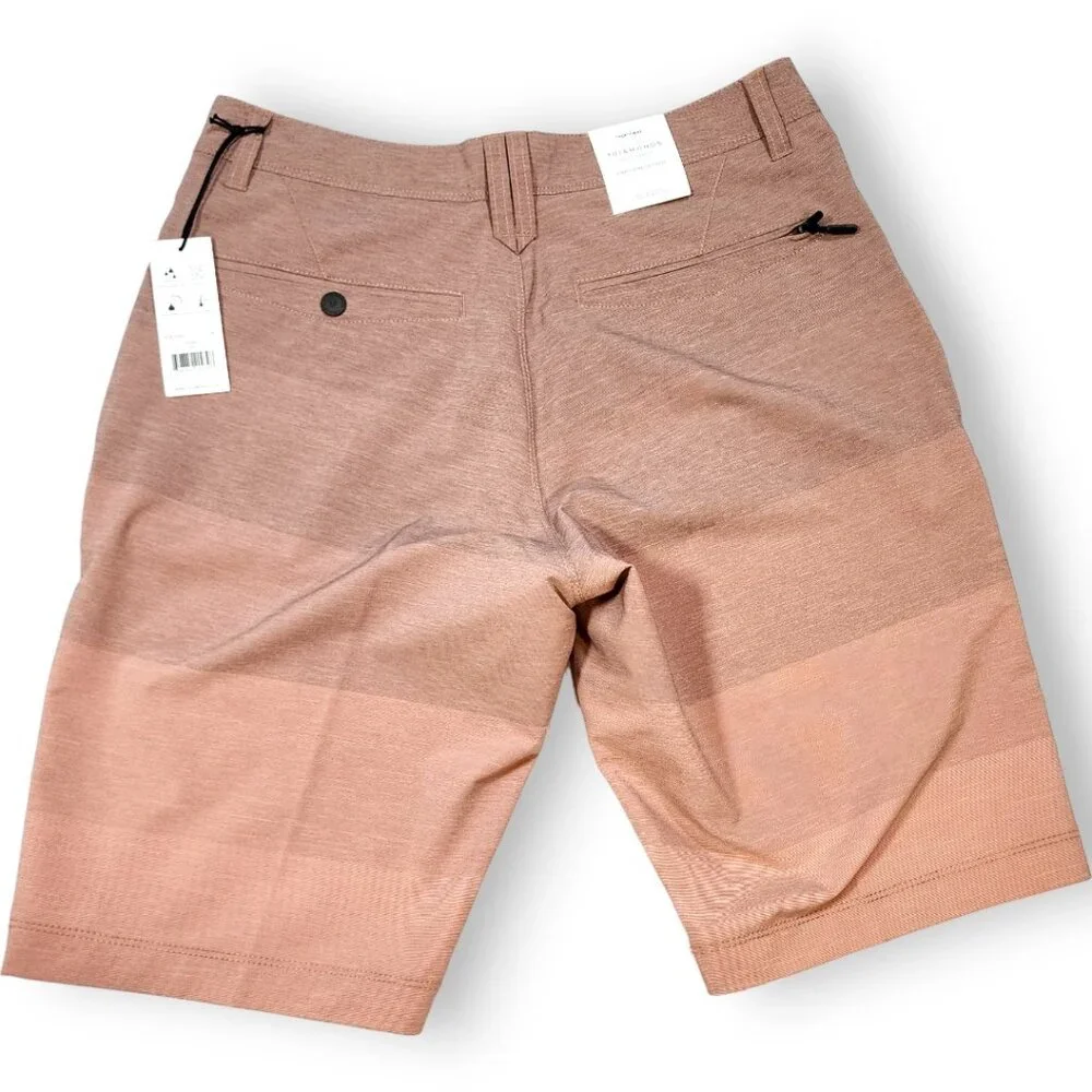 7 Diamonds Performance Hybrid Shorts Coral Colorblock Stretch Size 29